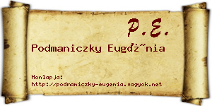 Podmaniczky Eugénia névjegykártya